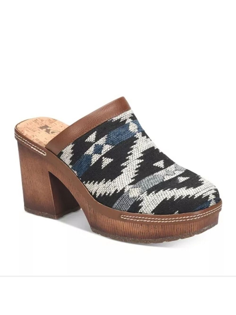 Korks By Kork-Ease Lori Blue Woven Clogs Size 10 NIB